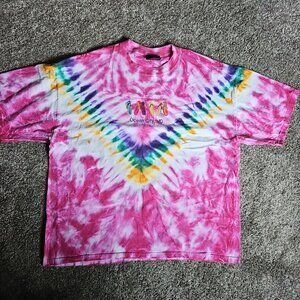 Ocean City, MD Tie-Dye Size Boxy XL Unisex Short Sleeve Vacation Sandals Shirt